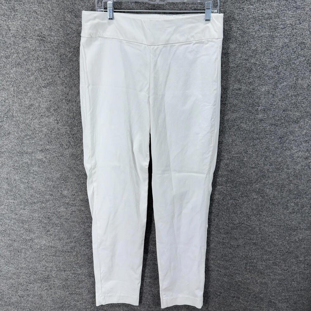 Gloria Vanderbilt Leggings Women 10 White Skinny All Around Slimming Effect